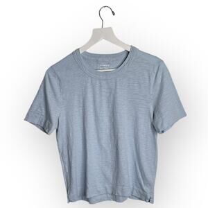 Whistles Pale Blue Emily Ultimate T-shirt Tee Made in Portugal W1874 Sz M